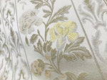 NEW Italian Brocade Satin Fabric- Ivory- Floral Upholstery Neoclassical Louis - Fancy Styles Fabric Pierre Frey Lee Jofa Brunschwig & Fils