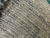 NEW Designer Upholstery Heavyweight Nubby Tweed Fabric- Navy Blue Gray Natural - Fancy Styles Fabric Pierre Frey Lee Jofa Brunschwig & Fils