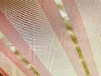 NEW! Lady Lynette SALE! 100% Silk Taffeta Muted Red And Gold Stripes Fabric- 55” Wide - Fancy Styles Fabric Pierre Frey Lee Jofa Brunschwig & Fils
