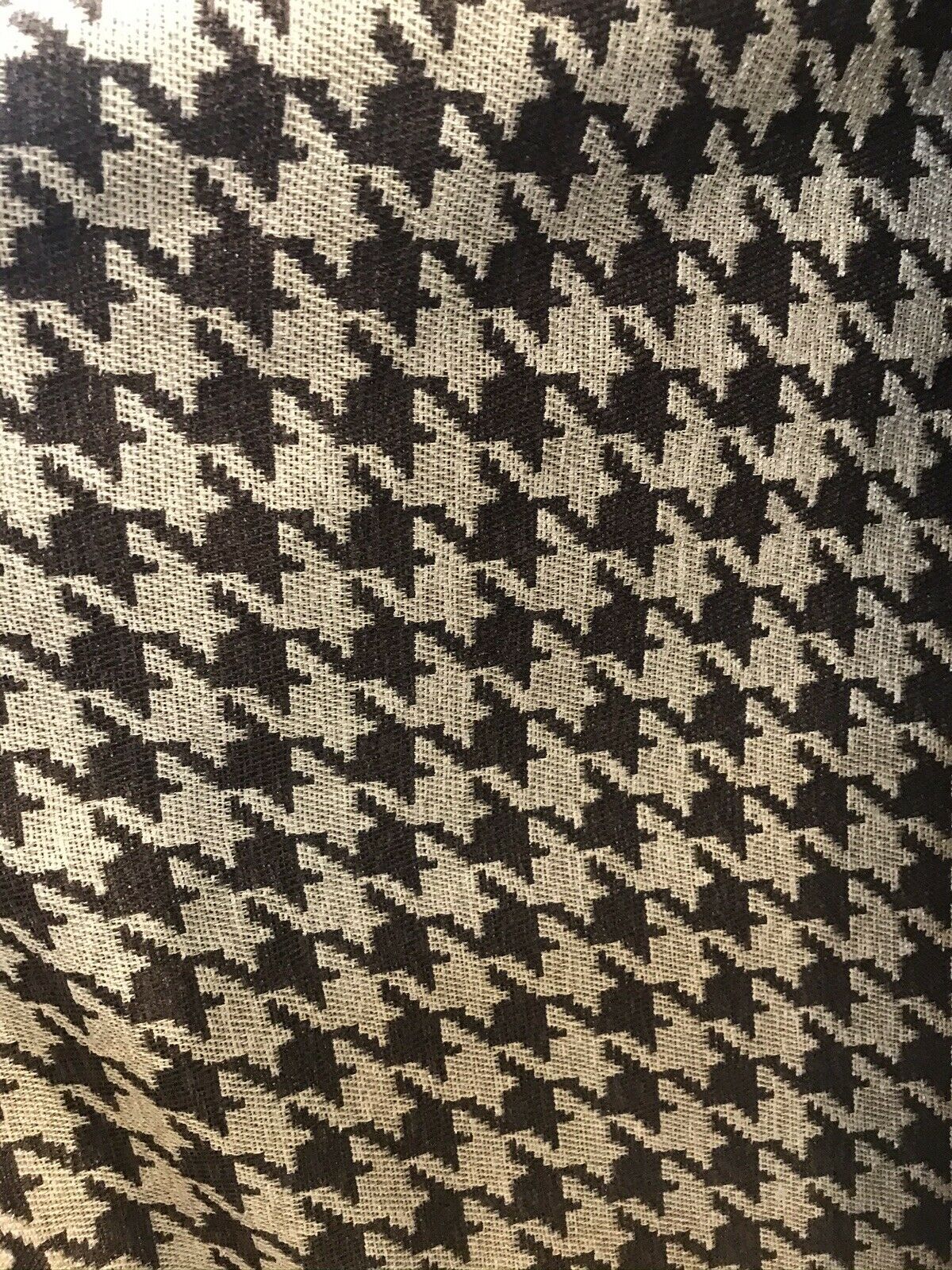 NEW Designer Upholstery Oversized Houndstooth Pattern Fabric - Brown & Natural - Fancy Styles Fabric Pierre Frey Lee Jofa Brunschwig & Fils