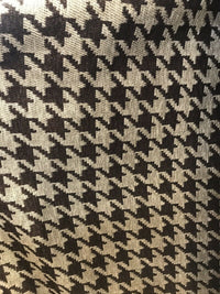 NEW Designer Upholstery Oversized Houndstooth Pattern Fabric - Brown & Natural - Fancy Styles Fabric Pierre Frey Lee Jofa Brunschwig & Fils