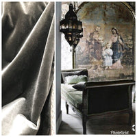 SWATCH- Designer Upholstery Velvet Fabric - Steel Gray - Fancy Styles Fabric Boutique