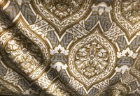 NEW Double Sided Burnout Chenille Velvet Fabric- Mustard Yellow- Upholstery - Fancy Styles Fabric Boutique