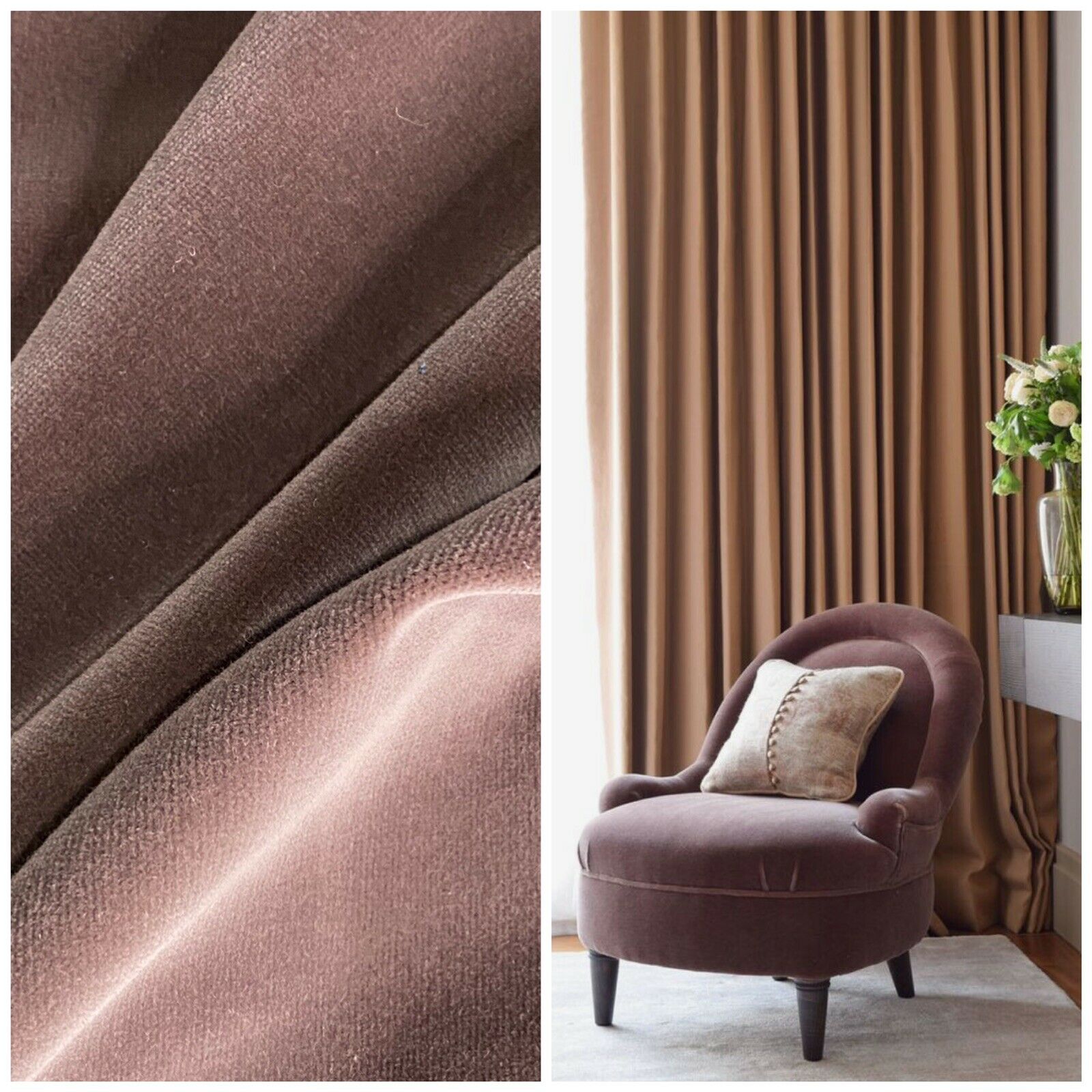 erfaring excitation Hængsel NEW Designer Velvet Cotton Upholstery Fabric - Soft- By The Yard- Cocoa  Mauve | www.fancystylesfabric.com