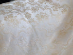 NEW SALE! Designer Brocade Jacquard Fabric- Peach Pink Floral Damask - Fancy Styles Fabric Boutique