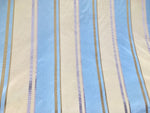 NEW 100% Silk Taffeta Drapery Decorating Fabric - Blue Gold Stripes By The Yard - Fancy Styles Fabric Pierre Frey Lee Jofa Brunschwig & Fils