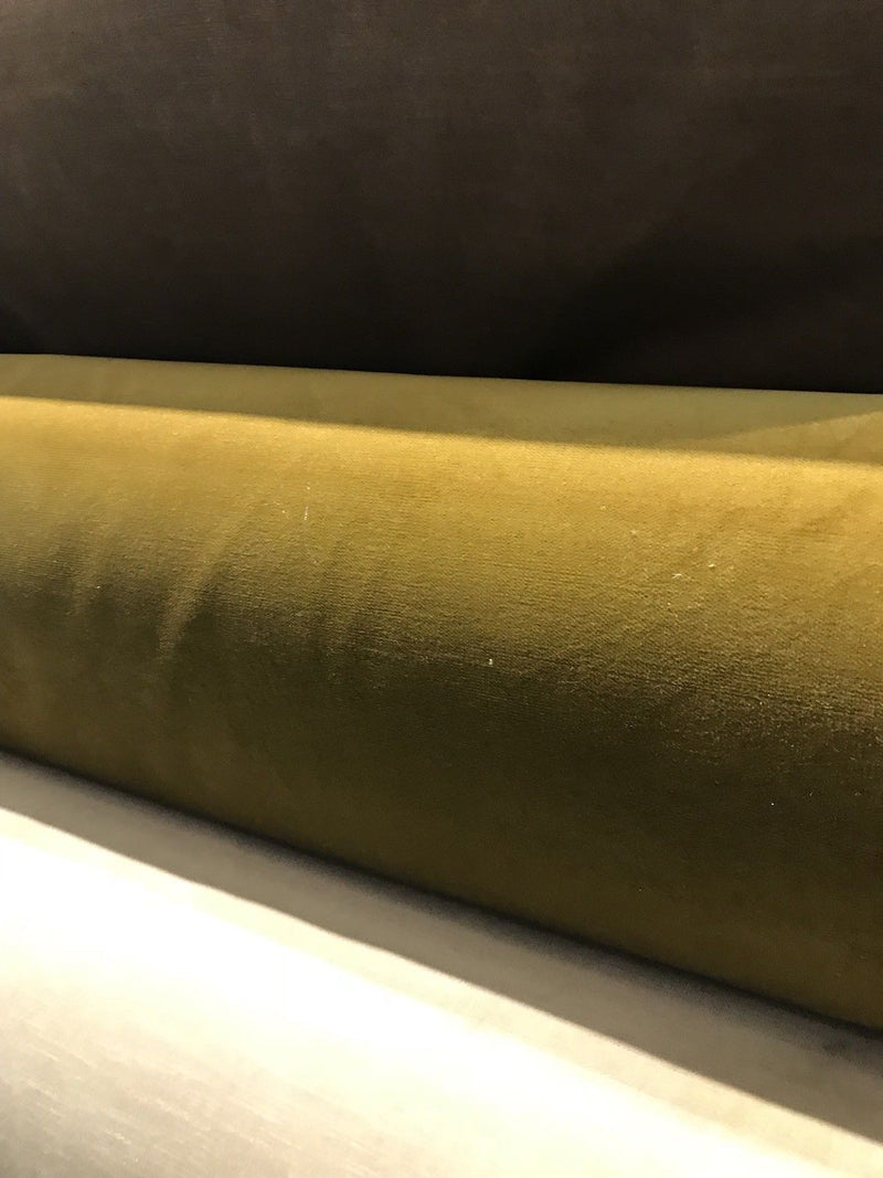 Designer Upholstery Velvet Fabric - Autumn Yellow - Interior Design - Fancy Styles Fabric Pierre Frey Lee Jofa Brunschwig & Fils