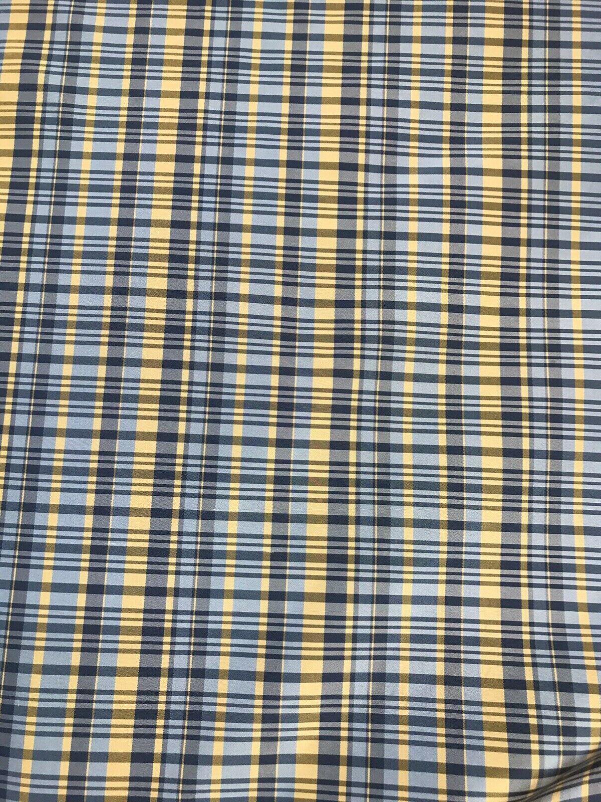 Blue Plaid Taffeta Fabric