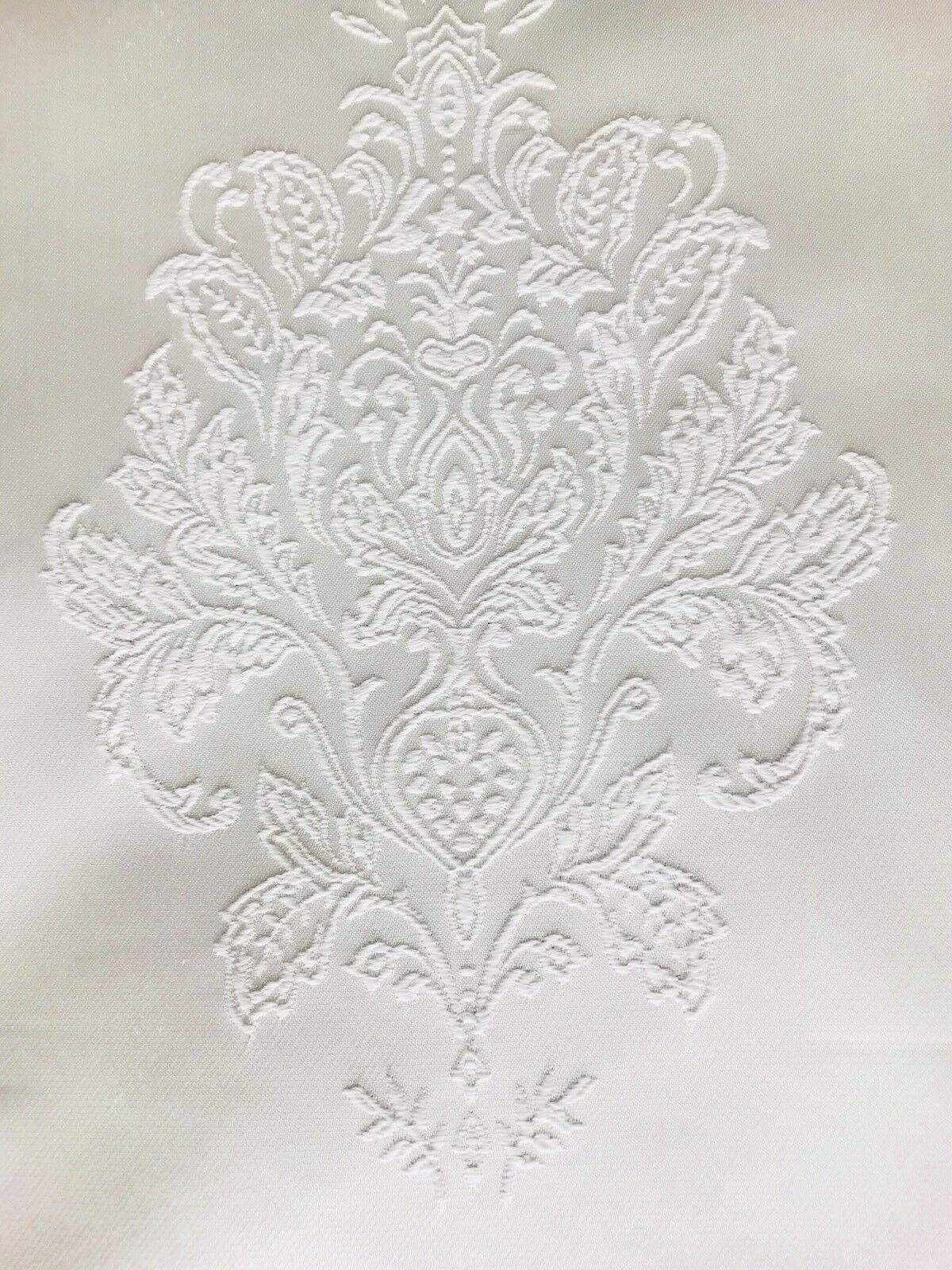 NEW Lady Alison Antique Inspired White Satin Brocade Damask Upholstery Decorating Fabric - Fancy Styles Fabric Pierre Frey Lee Jofa Brunschwig & Fils