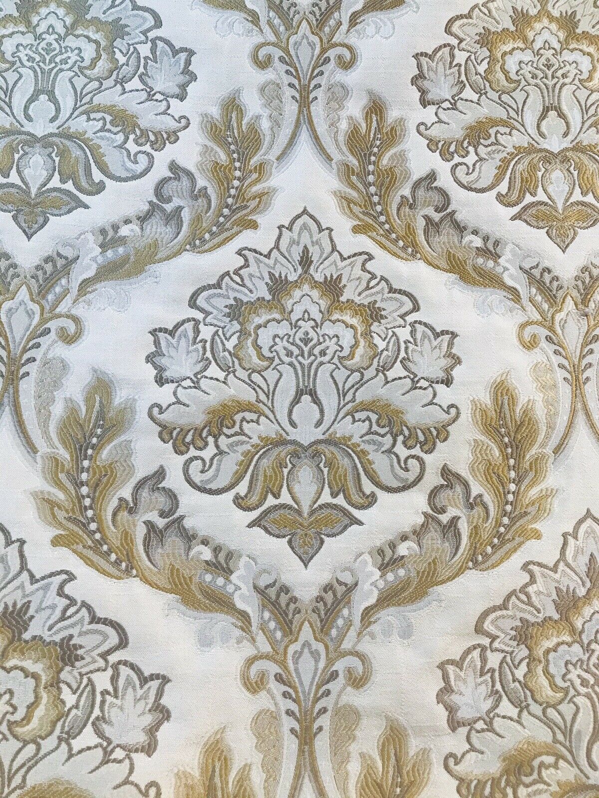 NEW! Sir Drew Brocade Damask French Upholstery Fabric- Camel, Cream, Taupe - Fancy Styles Fabric Pierre Frey Lee Jofa Brunschwig & Fils