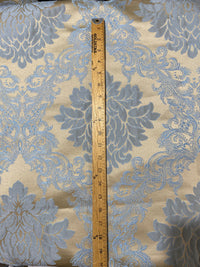 NEW! Back in stock! Princess Gemma Designer Brocade Damask Upholstery Decorating Fabric- Powder Blue - Fancy Styles Fabric Pierre Frey Lee Jofa Brunschwig & Fils