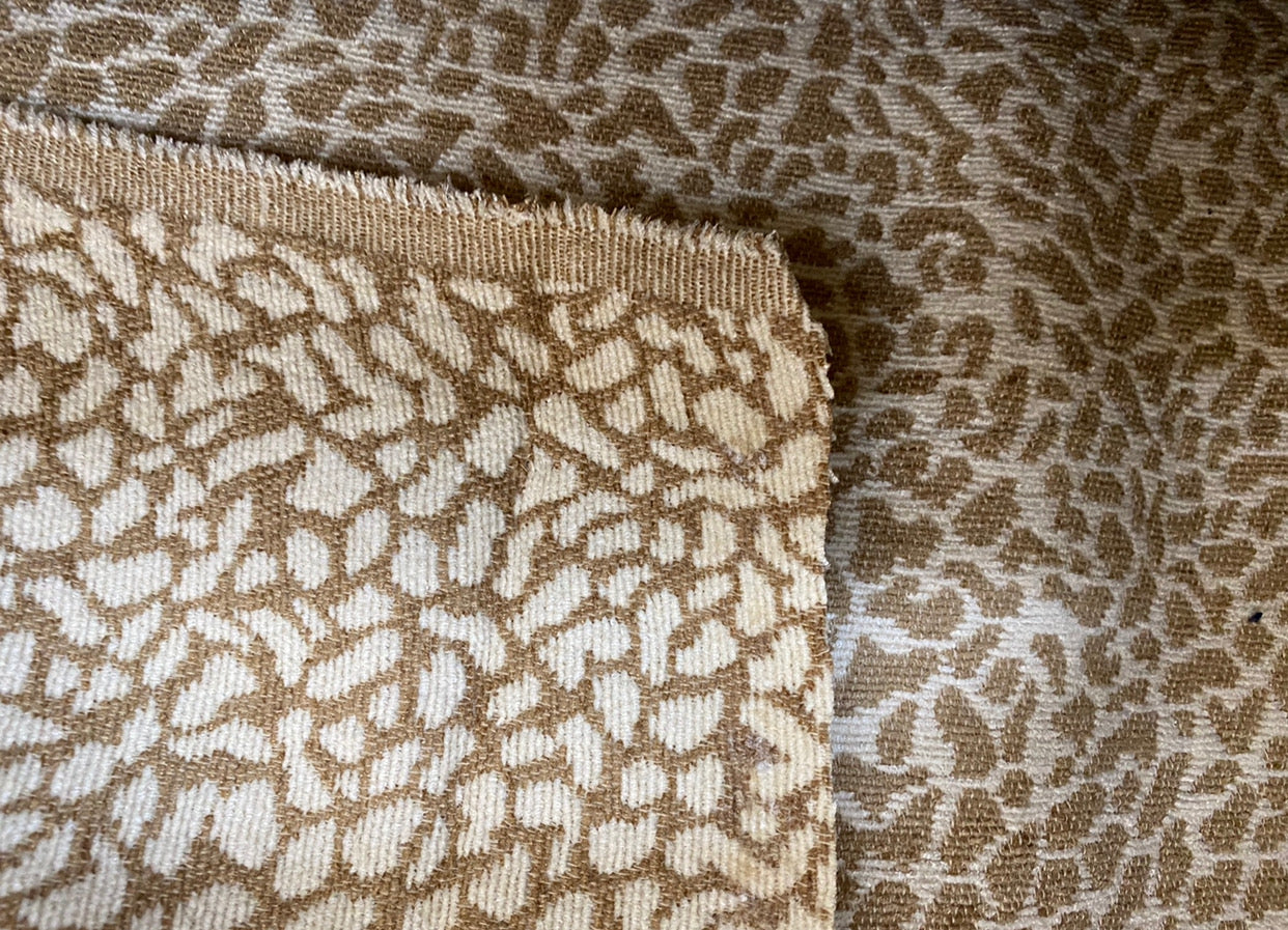 Hendrix - Leopard Pattern Cut Velvet Upholstery Fabric by the Yard