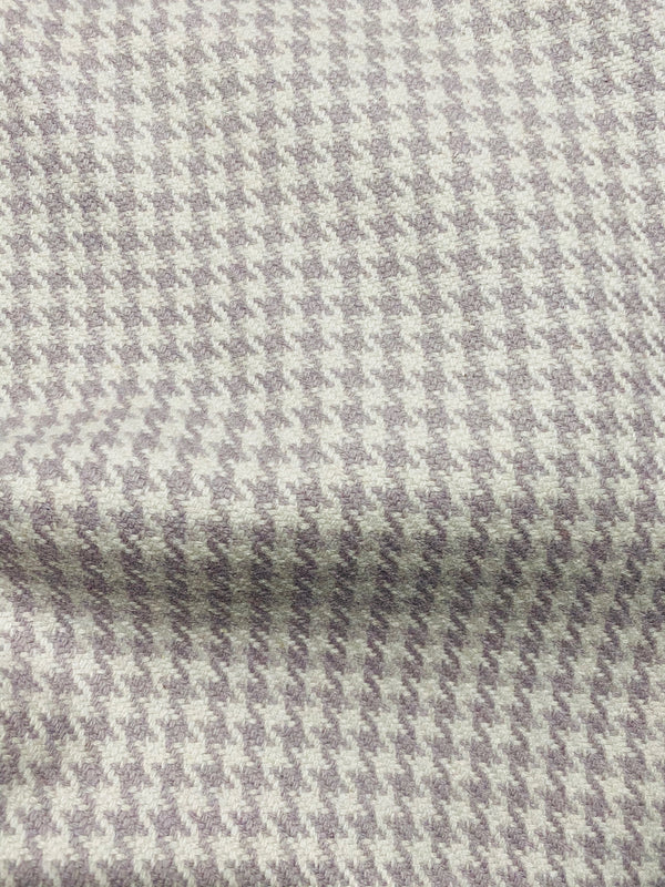 NEW Designer 100% Wool Houndstooth Fabric in Lavender and Cream - Fancy Styles Fabric Pierre Frey Lee Jofa Brunschwig & Fils