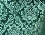 NEW Queen Isabella Designer Damask Burnout Chenille Velvet Fabric Jade Green - Fancy Styles Fabric Pierre Frey Lee Jofa Brunschwig & Fils