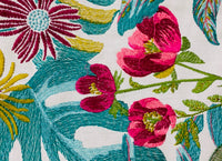 NEW Lord Frederick Novelty Embroidered Floral Drapery and Decorating Fabric in White - Fancy Styles Fabric Pierre Frey Lee Jofa Brunschwig & Fils