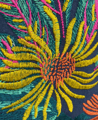 NEW Lord Frederick Novelty Embroidered Floral Drapery and Decorating Fabric in Blue - Fancy Styles Fabric Pierre Frey Lee Jofa Brunschwig & Fils