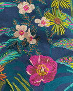 NEW Lord Frederick Novelty Embroidered Floral Drapery and Decorating Fabric in Blue - Fancy Styles Fabric Pierre Frey Lee Jofa Brunschwig & Fils