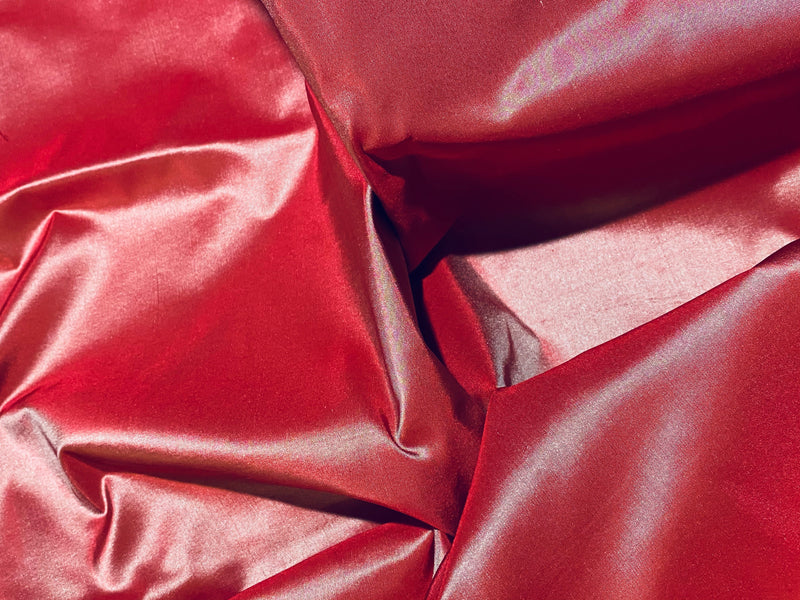 NEW Lady Lisa Designer 100% Silk Taffeta - Frosty Red Iridescent - Fancy Styles Fabric Pierre Frey Lee Jofa Brunschwig & Fils