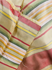 NEW Queen Antoinette 100% Silk Taffeta Interior Design Fabric Faded Stripes Motif in Yellow - Fancy Styles Fabric Pierre Frey Lee Jofa Brunschwig & Fils