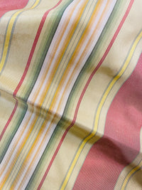 NEW Queen Antoinette 100% Silk Taffeta Interior Design Fabric Faded Stripes Motif in Yellow - Fancy Styles Fabric Pierre Frey Lee Jofa Brunschwig & Fils