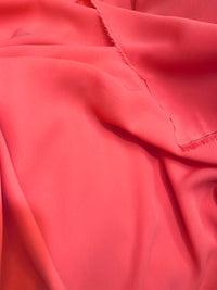 NEW Baroness De Leon Crepe Chiffon (Faux Silk Crepe) in Coral Synthetic - Fancy Styles Fabric Pierre Frey Lee Jofa Brunschwig & Fils