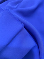 NEW Baroness De Leon Crepe Chiffon (Faux Silk Crepe) in Electric Blue Synthetic