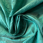 NEW Baroness Mavel Designer 100% Silk Crinkle Taffeta Fabric in Teal Blue - Fancy Styles Fabric Pierre Frey Lee Jofa Brunschwig & Fils