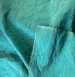 NEW Baroness Mavel Designer 100% Silk Crinkle Taffeta Fabric in Teal Blue - Fancy Styles Fabric Pierre Frey Lee Jofa Brunschwig & Fils
