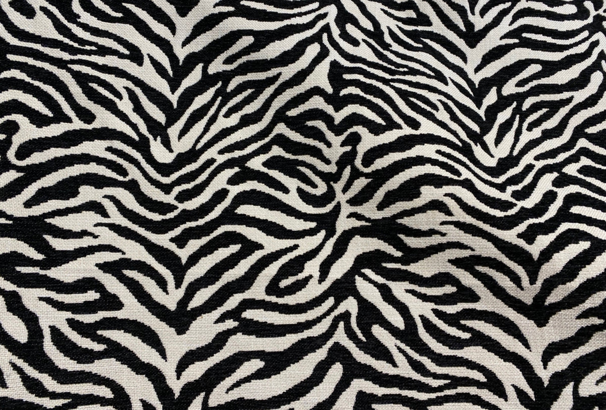 NEW Queen Claudia Designer Upholstery Heavyweight Burnout Zebra Chenille Fabric Black and White - Fancy Styles Fabric Pierre Frey Lee Jofa Brunschwig & Fils