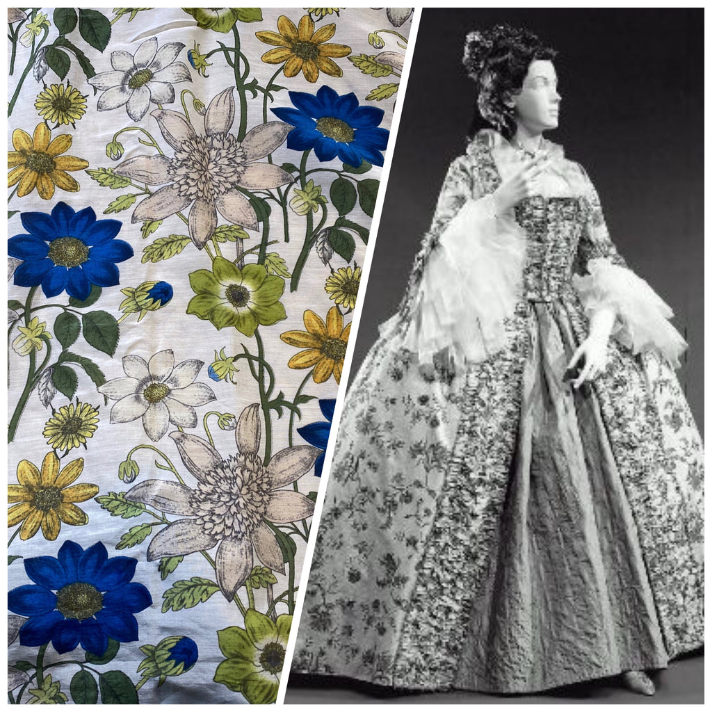 NEW Designer Silk Cotton Blend Woven Floral Fabric - Fancy Styles Fabric Pierre Frey Lee Jofa Brunschwig & Fils