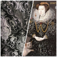 NEW Lady Emile Designer Damask Burnout Chenille Velvet Fabric - Black & Metallic Silver BTY - Fancy Styles Fabric Pierre Frey Lee Jofa Brunschwig & Fils