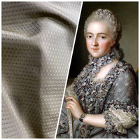 NEW Princess Donna Designer 100% Silk Taffeta Mini Diamond Embroidered Motif Fabric - Gray with Gold Diamonds - Fancy Styles Fabric Pierre Frey Lee Jofa Brunschwig & Fils