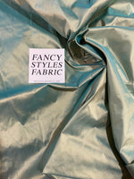 NEW Duchess Mable Designer 100% Silk Dupioni Fabric in Aqua Turquoise with Peach Iridescence - Fancy Styles Fabric Pierre Frey Lee Jofa Brunschwig & Fils