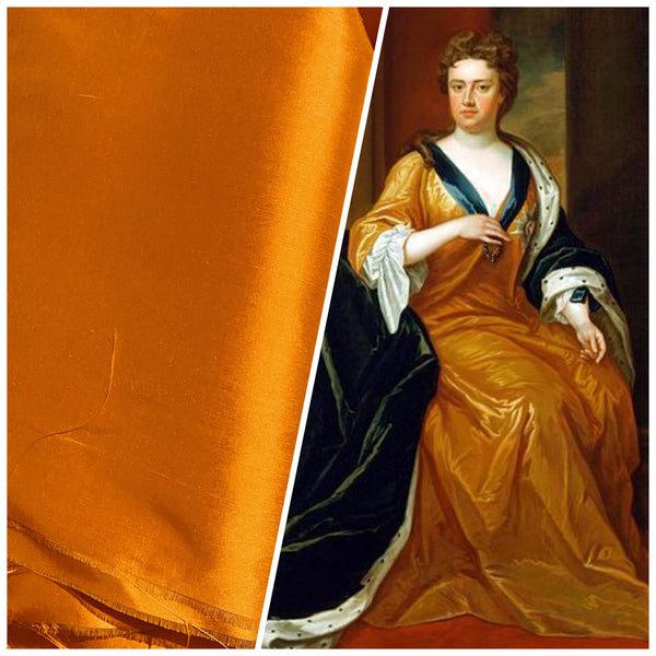 NEW Duchess Mable 100% Silk Dupioni Solid Orange Fabric - Fancy Styles Fabric Pierre Frey Lee Jofa Brunschwig & Fils