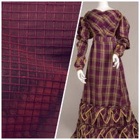 NEW Lady Doreen 100% Silk Dupioni Rectangle Motif in Mulberry - Fancy Styles Fabric Pierre Frey Lee Jofa Brunschwig & Fils