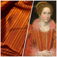 NEW Duchess Roxanne 100% Silk Taffeta Orange Red Rainbow Striped Fabric - Fancy Styles Fabric Pierre Frey Lee Jofa Brunschwig & Fils