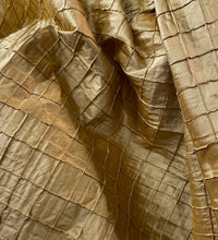 NEW Lady Morgan 100% Silk Dupioni Fabric with Pintucked Squares in Gold - Fancy Styles Fabric Pierre Frey Lee Jofa Brunschwig & Fils