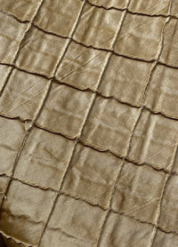 NEW Lady Morgan 100% Silk Dupioni Fabric with Pintucked Squares in Gold - Fancy Styles Fabric Pierre Frey Lee Jofa Brunschwig & Fils