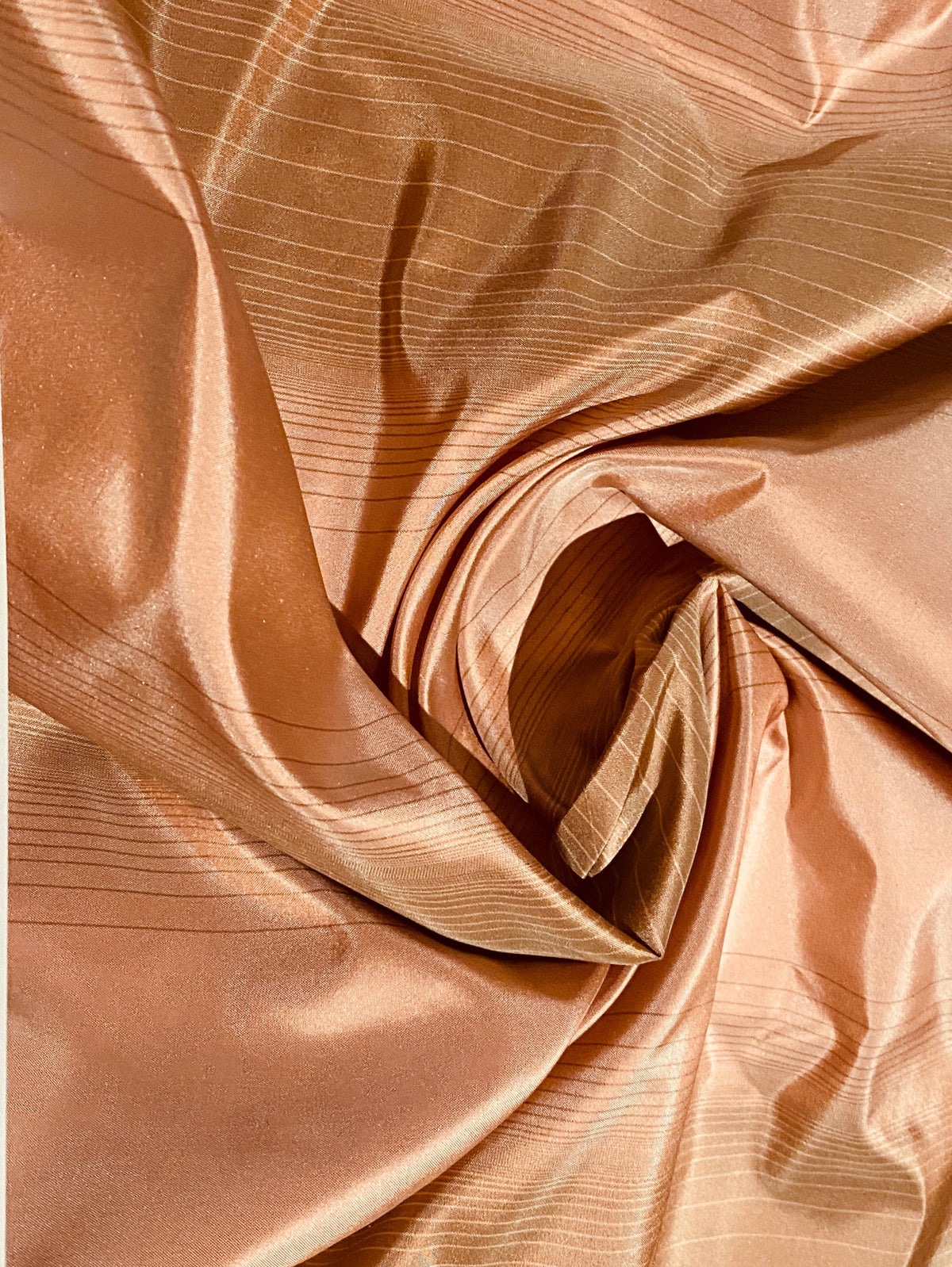 NEW Lady Eliza Salmon Peach Digital Stripes 100% Silk Taffeta Fabric - Fancy Styles Fabric Pierre Frey Lee Jofa Brunschwig & Fils