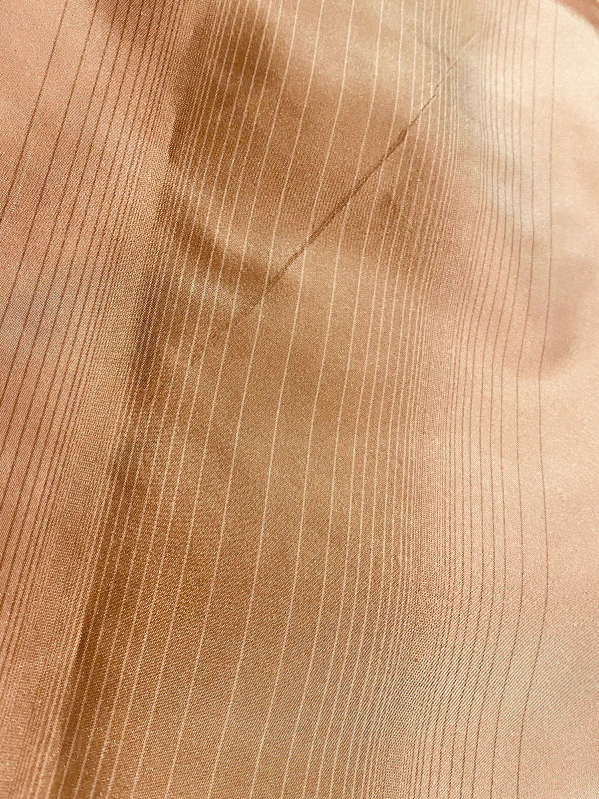 NEW Lady Eliza Salmon Peach Digital Stripes 100% Silk Taffeta Fabric - Fancy Styles Fabric Pierre Frey Lee Jofa Brunschwig & Fils