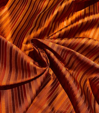 NEW Duchess Roxanne 100% Silk Taffeta Orange Red Rainbow Striped Fabric - Fancy Styles Fabric Pierre Frey Lee Jofa Brunschwig & Fils