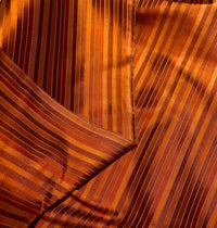 NEW Duchess Roxanne 100% Silk Taffeta Orange Red Rainbow Striped Fabric - Fancy Styles Fabric Pierre Frey Lee Jofa Brunschwig & Fils