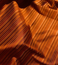 NEW Duchess Roxanne 100% Silk Taffeta Orange Red Rainbow Striped Fabric - Fancy Styles Fabric Pierre Frey Lee Jofa Brunschwig & Fils