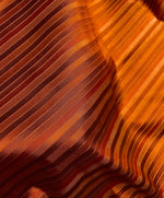 NEW Duchess Roxanne 100% Silk Taffeta Orange Red Rainbow Striped Fabric - Fancy Styles Fabric Pierre Frey Lee Jofa Brunschwig & Fils