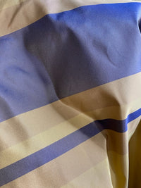NEW Anabella's 100% Silk Taffeta Fabric with Periwinkle and Ecru Stripes - Fancy Styles Fabric Pierre Frey Lee Jofa Brunschwig & Fils