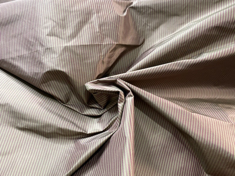 NEW Lady Bernadette 100% Silk Taffeta Fabric with Burgundy Red and Sage Green Stripes - Fancy Styles Fabric Pierre Frey Lee Jofa Brunschwig & Fils
