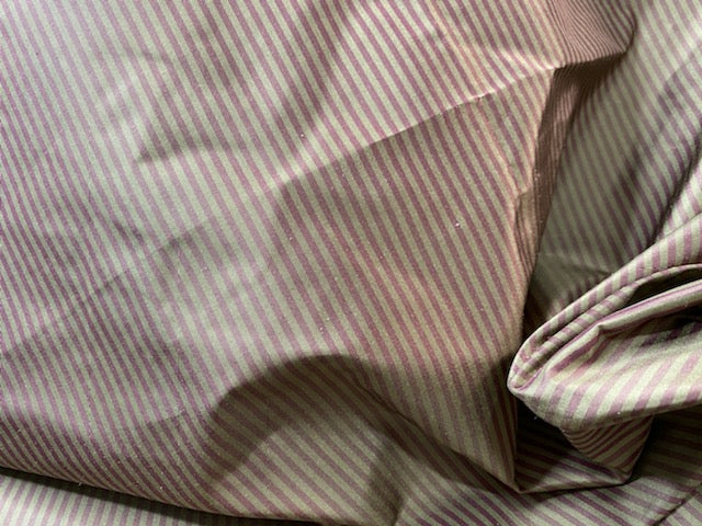 NEW Lady Bernadette 100% Silk Taffeta Fabric with Burgundy Red and Sage Green Stripes - Fancy Styles Fabric Pierre Frey Lee Jofa Brunschwig & Fils
