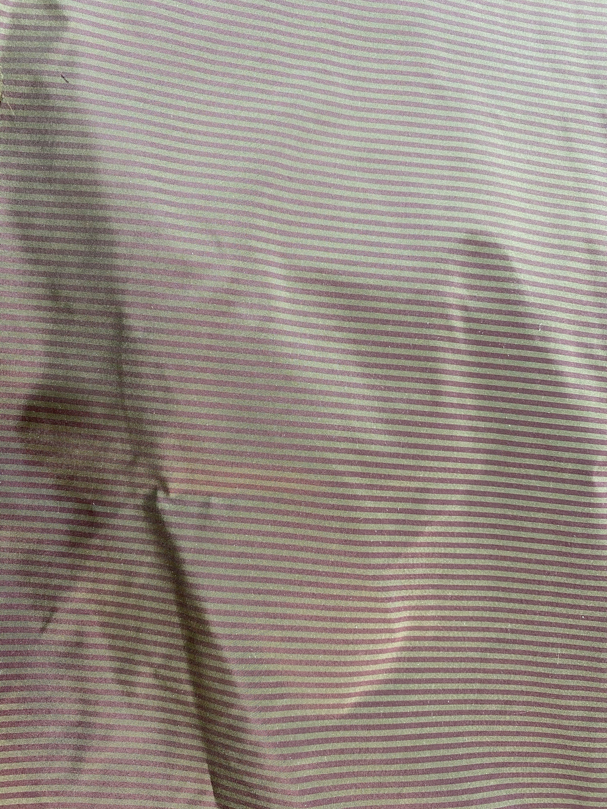 NEW Lady Bernadette 100% Silk Taffeta Fabric with Burgundy Red and Sage Green Stripes - Fancy Styles Fabric Pierre Frey Lee Jofa Brunschwig & Fils