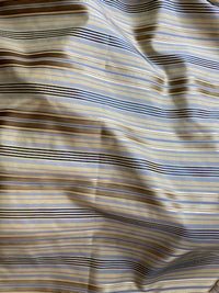 NEW Sir Thomas 100% Silk Taffeta Fabric with Pastel Blue, Cream, and Navy Stripes - Fancy Styles Fabric Pierre Frey Lee Jofa Brunschwig & Fils