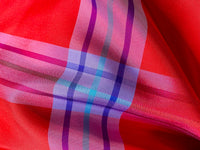 NEW Lady Alexandra 100% Silk Taffeta Red and Purple Plaid Tartan Fabric - Fancy Styles Fabric Pierre Frey Lee Jofa Brunschwig & Fils